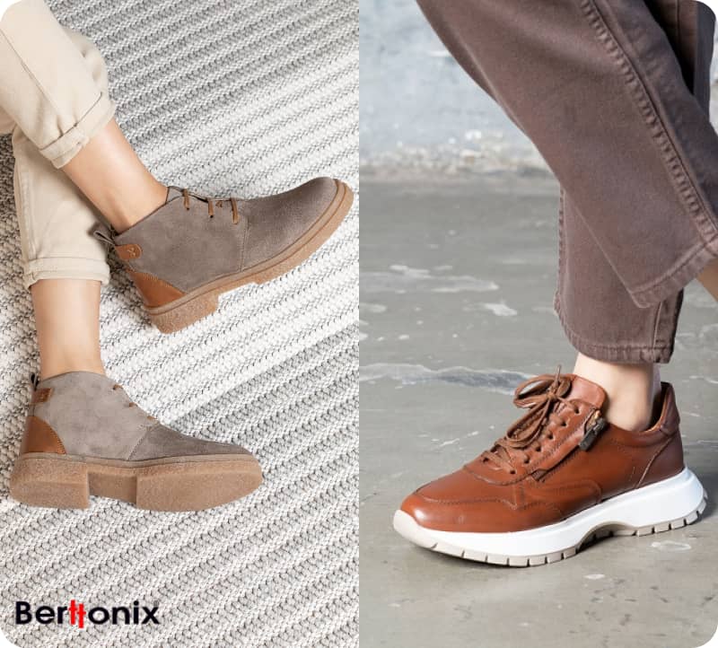 کفش اسپرت قهوه ای زنانه